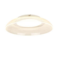 LED-DECKENLEUCHTE Jacksonville 40/9 cm   - Chromfarben/Weiß, LIFESTYLE, Kunststoff/Metall (40/9cm) - Novel