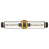 BADEZIMMER-WANDLEUCHTE - Messingfarben/Schwarz, Konventionell, Glas/Metall (12,2cm) - Elstead Lighting