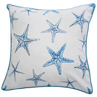 OUTDOOR-KISSENBEZUG 45/45 cm  - Blau/Weiß, Textil (45/45cm) - Ambia Garden