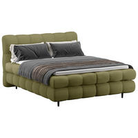 BOXBETT 160/200 cm  in Olivgrün  - Schwarz/Olivgrün, Design, Textil/Metall (160/200cm) - Ti'me