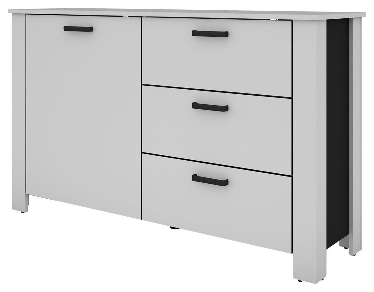 SIDEBOARD  in 140/84/40 cm  - Schwarz/Weiß, Design, Holzwerkstoff/Kunststoff (140/84/40cm) - MID.YOU