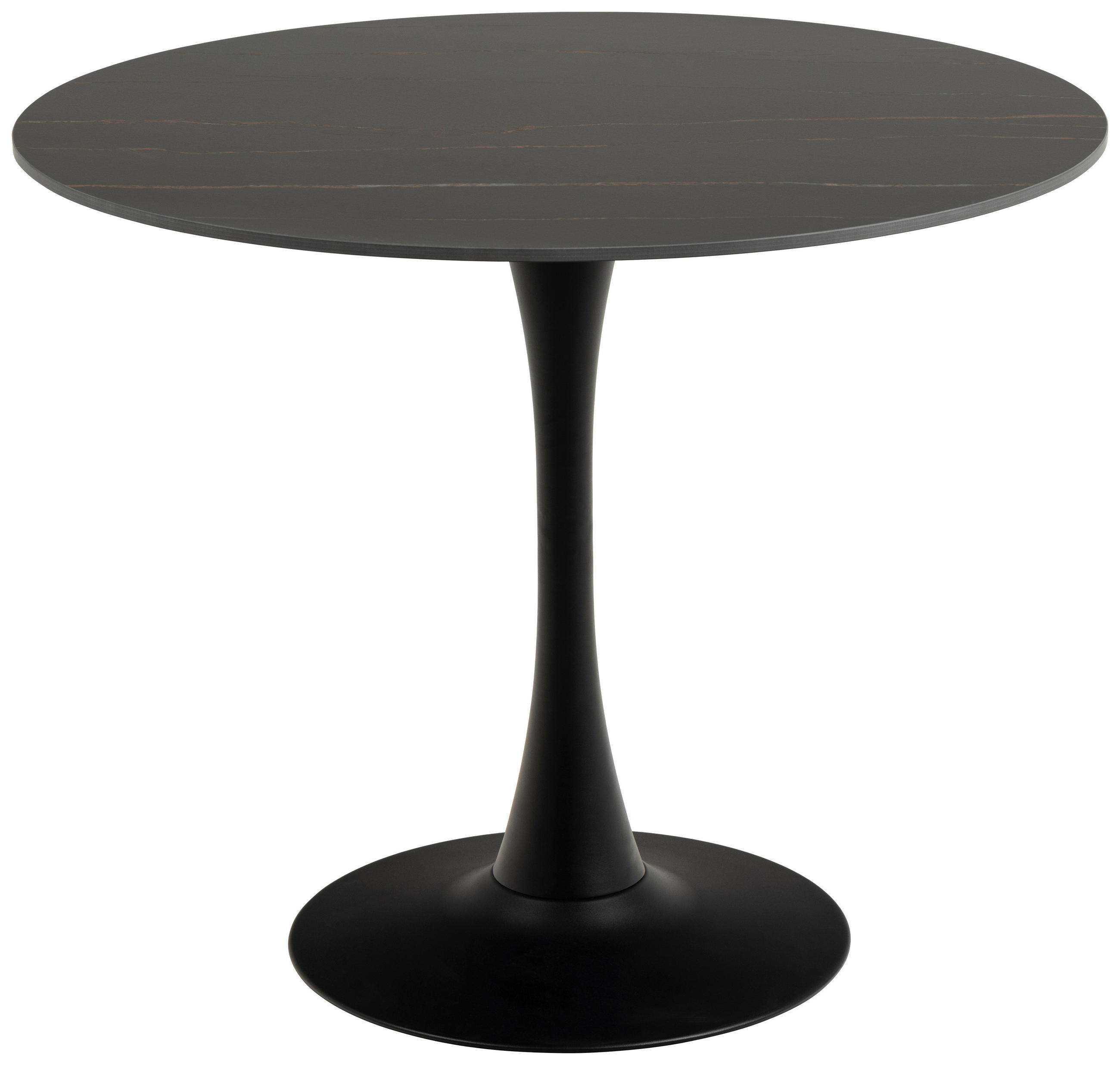 STOL ZA BLAGOVAONICU  crna  keramika      - crna, Trend, metal/keramika (90/90/75cm) - MID.YOU
