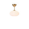 DECKENLEUCHTE Bullo 27/32 cm   - Messingfarben/Opal, KONVENTIONELL, Glas/Metall (27/32cm) - Belid