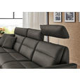 ECKSOFA in Echtleder Dunkelgrau  169/298 cm  - Dunkelgrau/Schwarz, Design, Leder/Metall (169/298cm) - Dieter Knoll