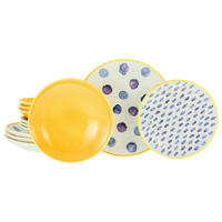 TAFELSERVICE Maisie 12-teilig  - Blau/Gelb, Basics, Keramik - Creatable