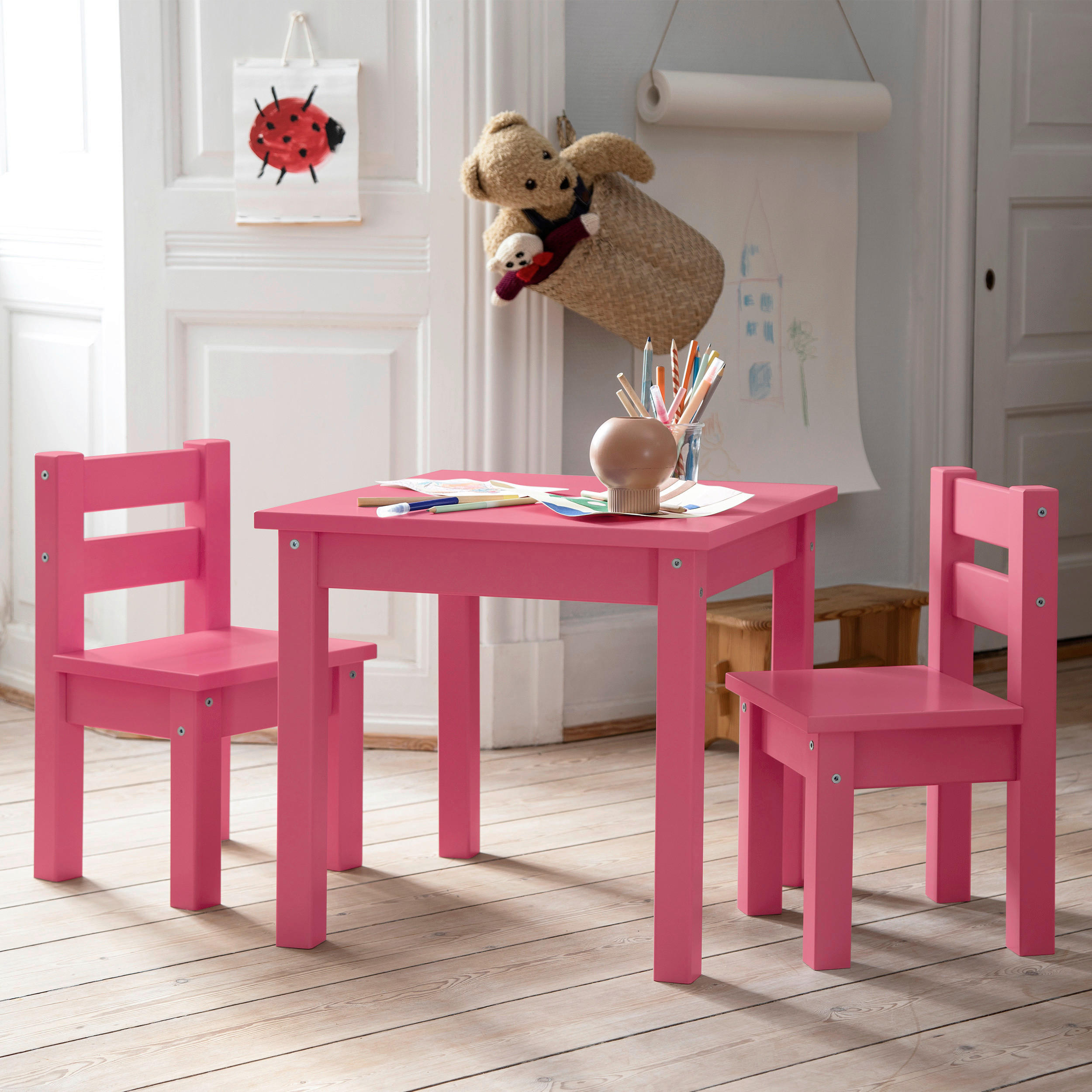 KINDERSITZGRUPPE Pink  - Pink, MODERN, Holz - MID.YOU