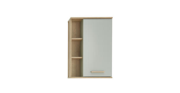 HÄNGESCHRANK 50,5/74,5/20,5 cm  - Eichefarben/Pastellgrün, Design, Glas/Holzwerkstoff (50,5/74,5/20,5cm) - Xora