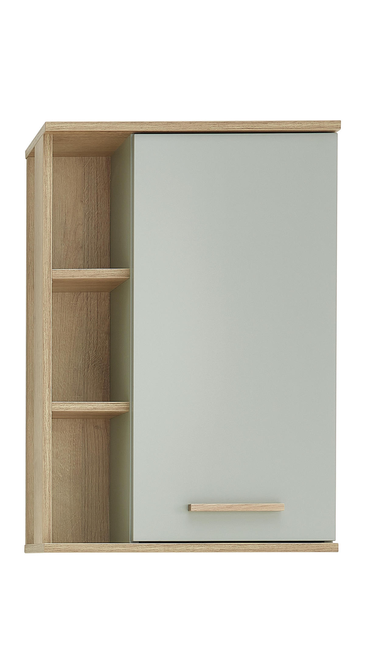 HÄNGESCHRANK 50,5/74,5/20,5 cm  - Eichefarben/Pastellgrün, Design, Glas/Holzwerkstoff (50,5/74,5/20,5cm) - Xora