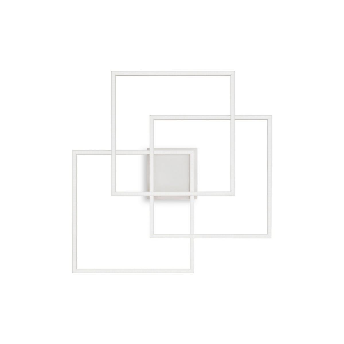 LED-DECKENLEUCHTE 59/59,5/9 cm   - Weiß, Design, Kunststoff/Metall (59/59,5/9cm) - Ideal Lux