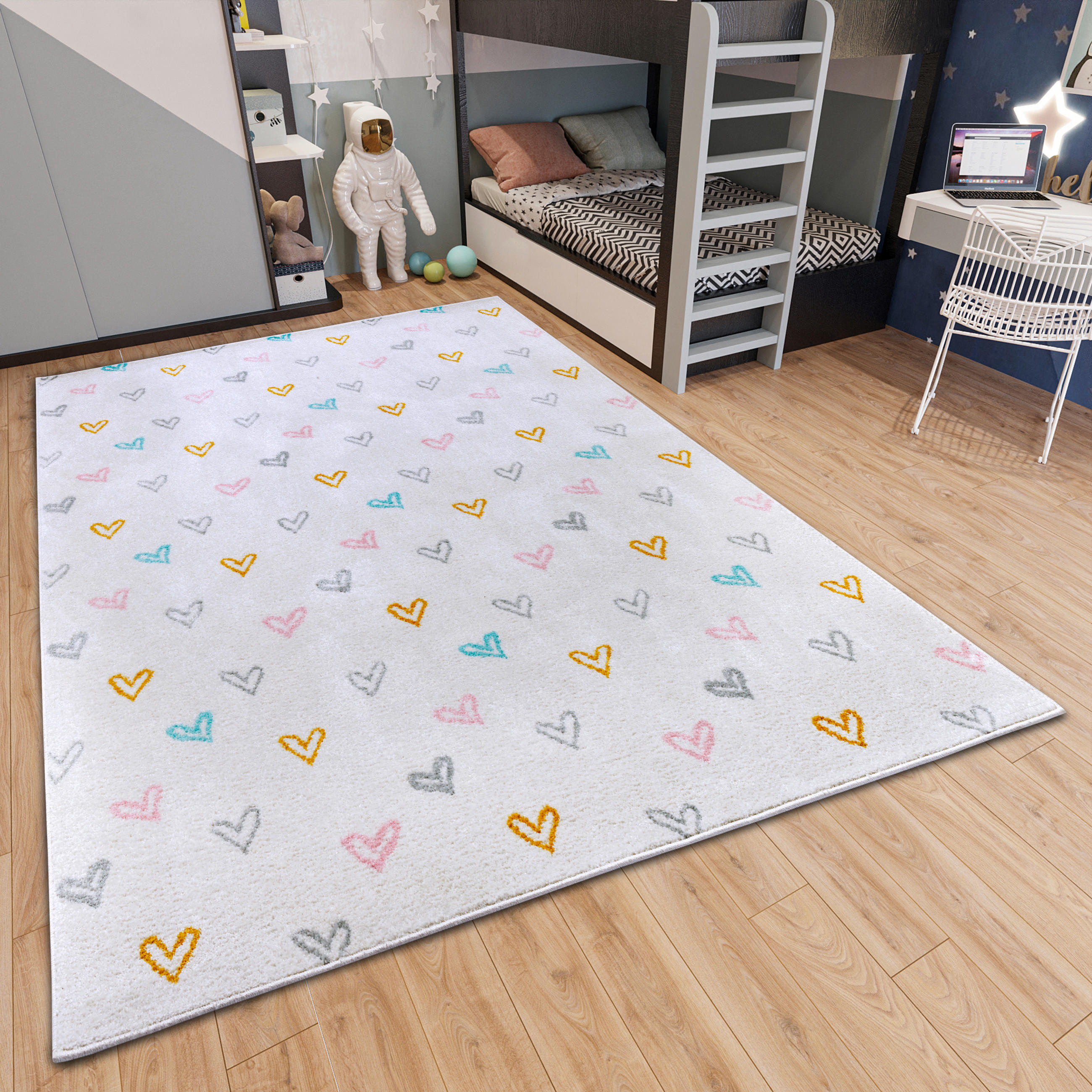 KINDERTEPPICH 120/170/170 cm Adventures  - Multicolor/Creme, Design, Kunststoff/Textil (120/170/170cm)