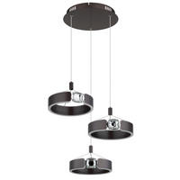 ZÁVĚSNÉ LED SVÍTIDLO, 44/125 cm  - bronzová/čiré, Design, kov/plast (44/125cm) - Globo