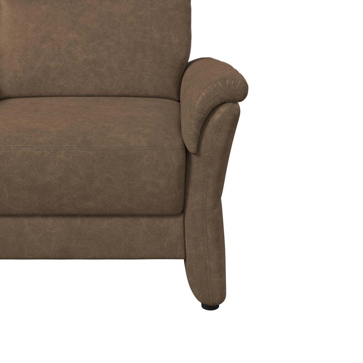 SESSEL Mikrofaser Braun  - Schwarz/Braun, Konventionell, Kunststoff/Textil (104/98/91cm) - Elegando