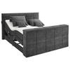 BOXSPRING-ÁGY 180/200 cm  antracit  - antracit, Konventionell, textil (180/200cm) - Carryhome