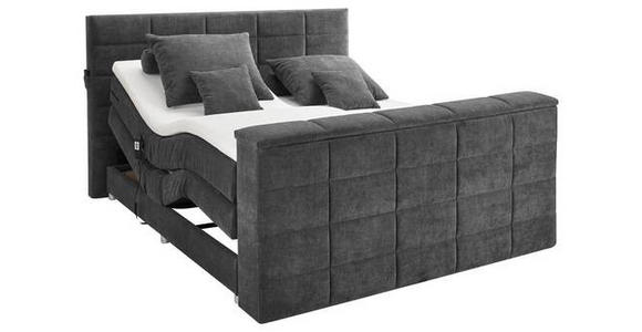 BOXSPRINGBETT 180/200 cm  in Anthrazit  - Anthrazit, KONVENTIONELL, Textil (180/200cm) - Carryhome