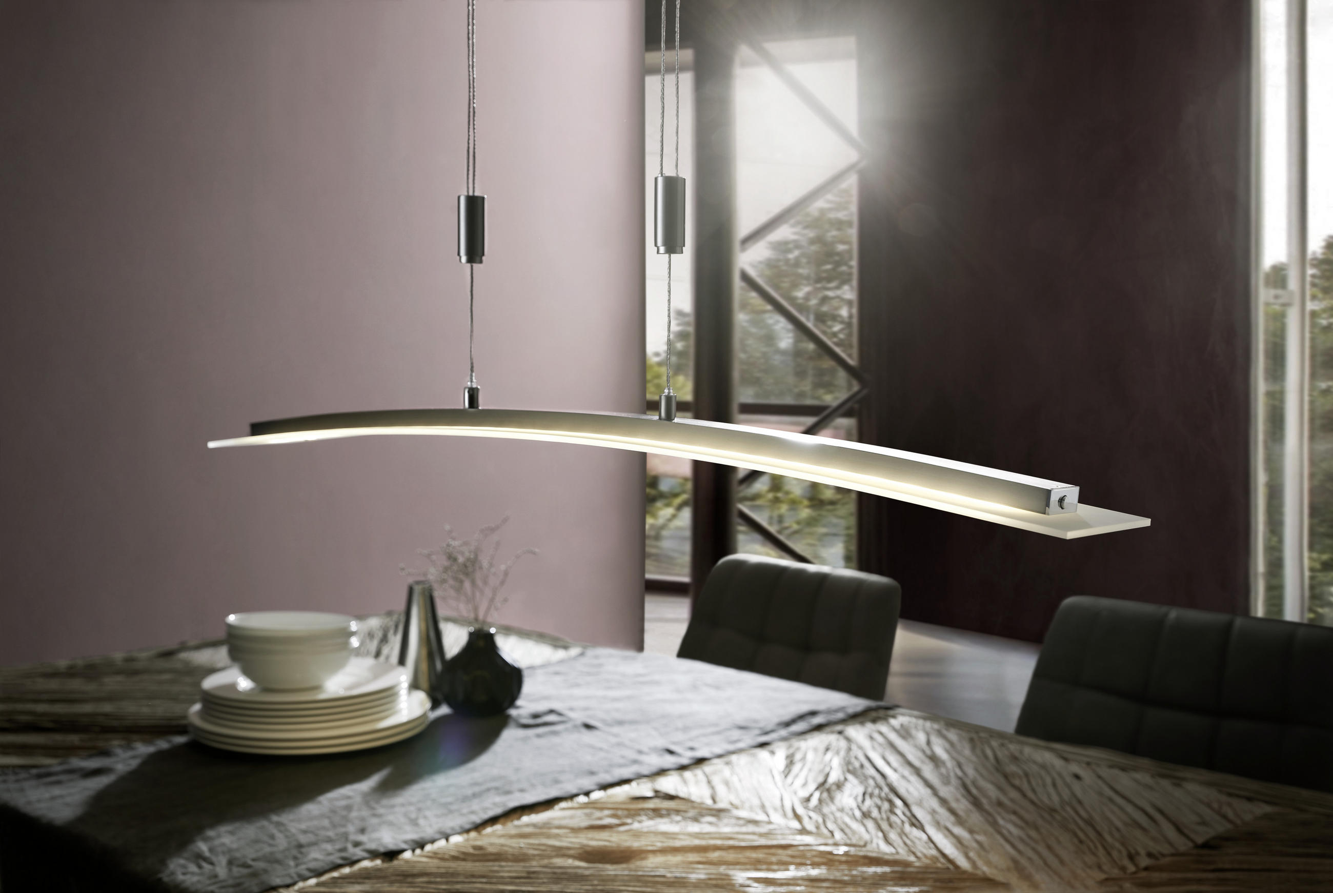 LED-HÄNGELEUCHTE 90/9/80-150 cm    - Chromfarben, Konventionell, Metall (90/9/80-150cm) - Fischer & Honsel
