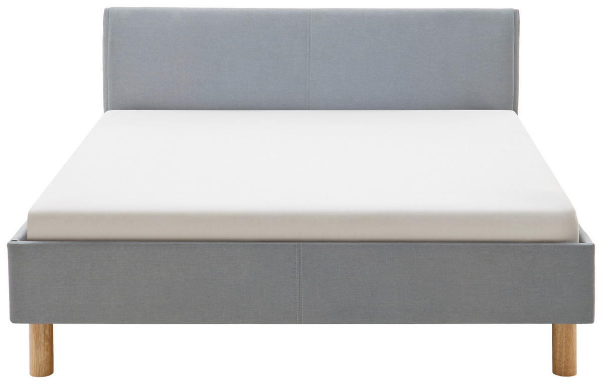 TAPECIRANI KREVET   120/200 cm   svijetlo plava  - boje hrasta/plava, Design, tekstil/drvo (120/200cm) - Livetastic