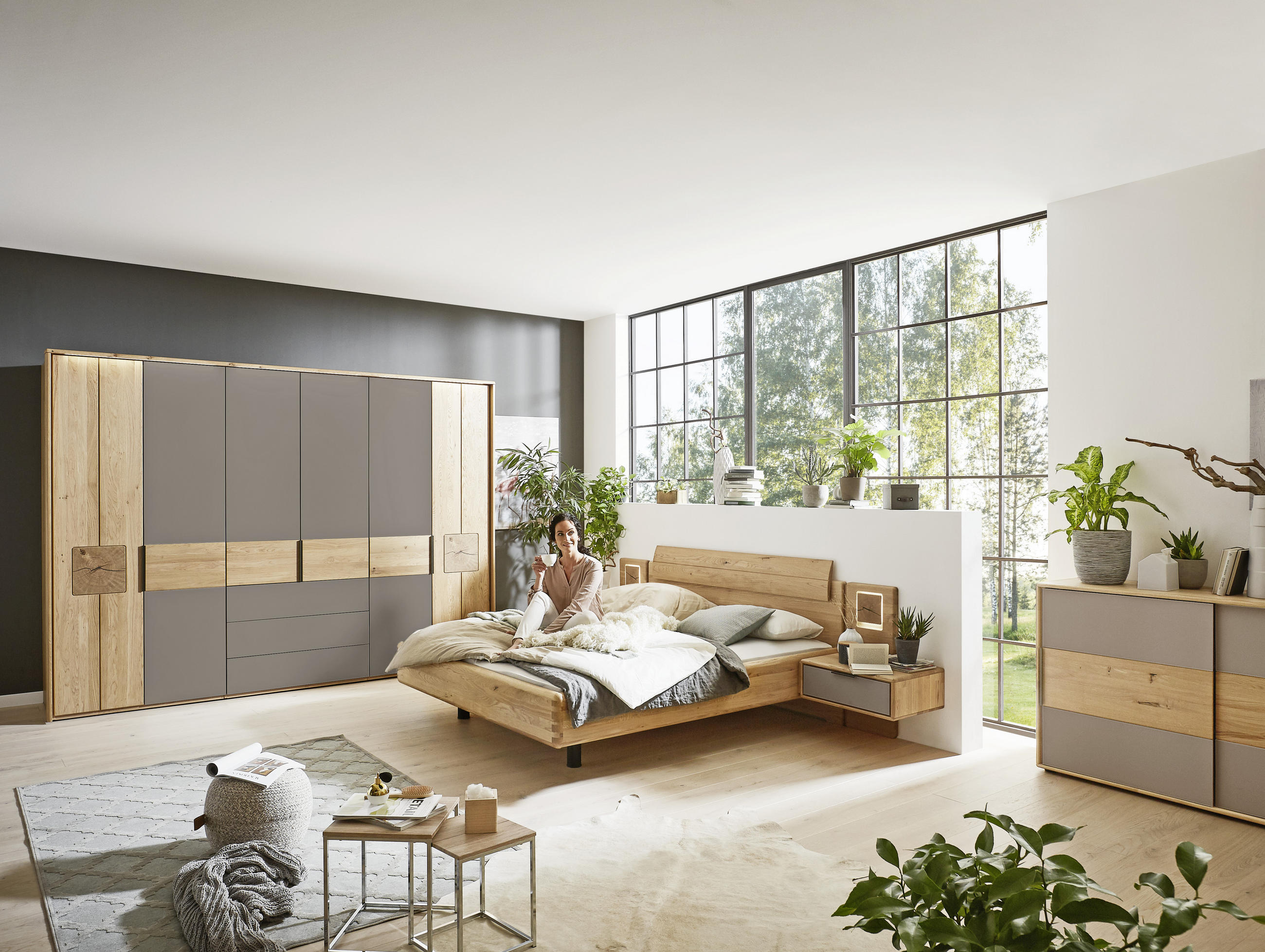 DREHTÜRENSCHRANK 301.9/223.3/62 cm 6-türig  - Eichefarben/Braun, Natur, Holz/Holzwerkstoff (301.9/223.3/62cm) - Valnatura
