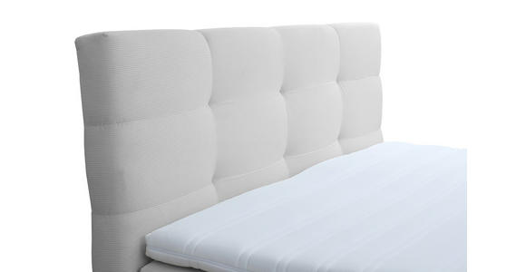 BOXSPRINGBETT 160/200 cm  in Weiß  - Schwarz/Weiß, KONVENTIONELL, Textil/Metall (160/200cm) - Carryhome