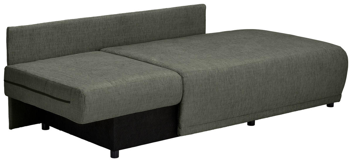 CHAISELONGUE in Chenille Dunkelgrün  - Dunkelgrün/Schwarz, Konventionell, Kunststoff/Textil (93/73/171cm) - MID.YOU