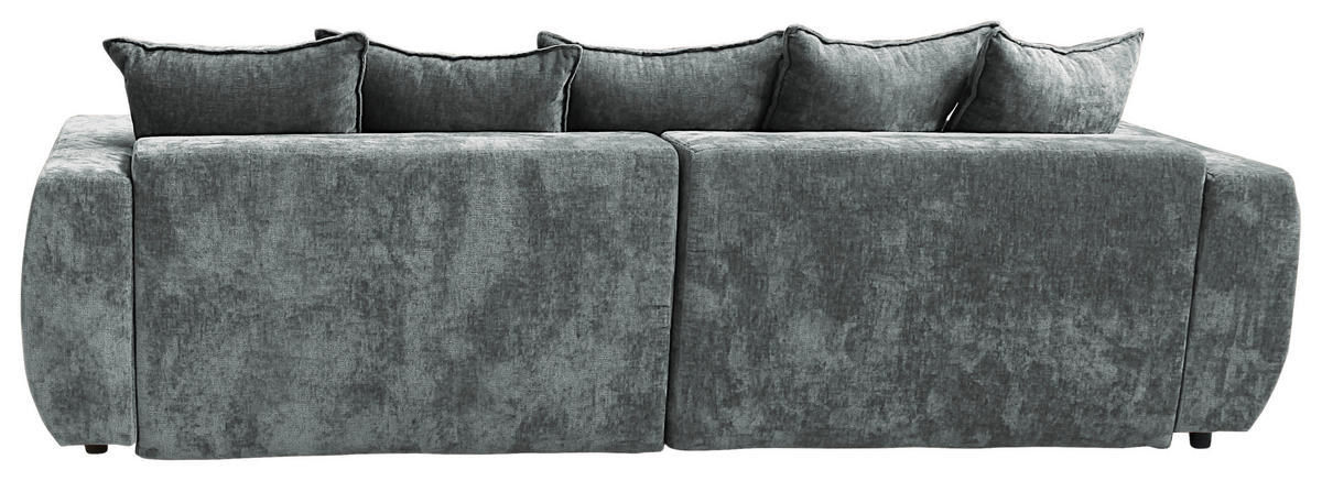 BOXSPRINGSOFA Velours Mintgrün  - Schwarz/Mintgrün, Trend, Kunststoff/Textil (292/71-99/127cm) - Livetastic