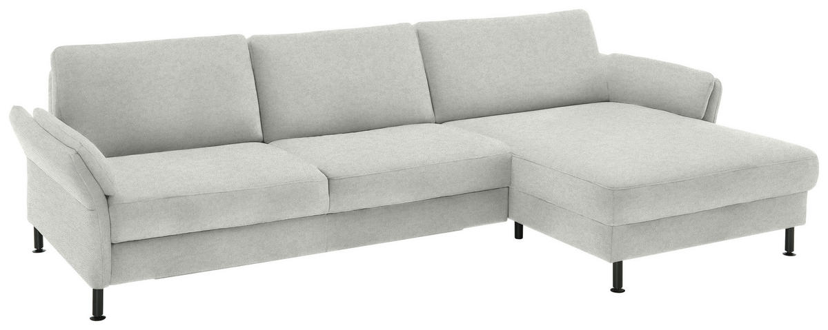 ECKSOFA  in Chenille, Flachgewebe Beige  316/175 cm  - Beige/Schwarz, Design, Textil/Metall (316/175cm) - Dieter Knoll