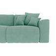 ECKSOFA Mintgrün Velours  - Chromfarben/Mintgrün, KONVENTIONELL, Kunststoff/Textil (195/293cm) - Carryhome