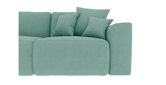 ECKSOFA Mintgrün Velours  - Chromfarben/Mintgrün, KONVENTIONELL, Kunststoff/Textil (195/293cm) - Carryhome