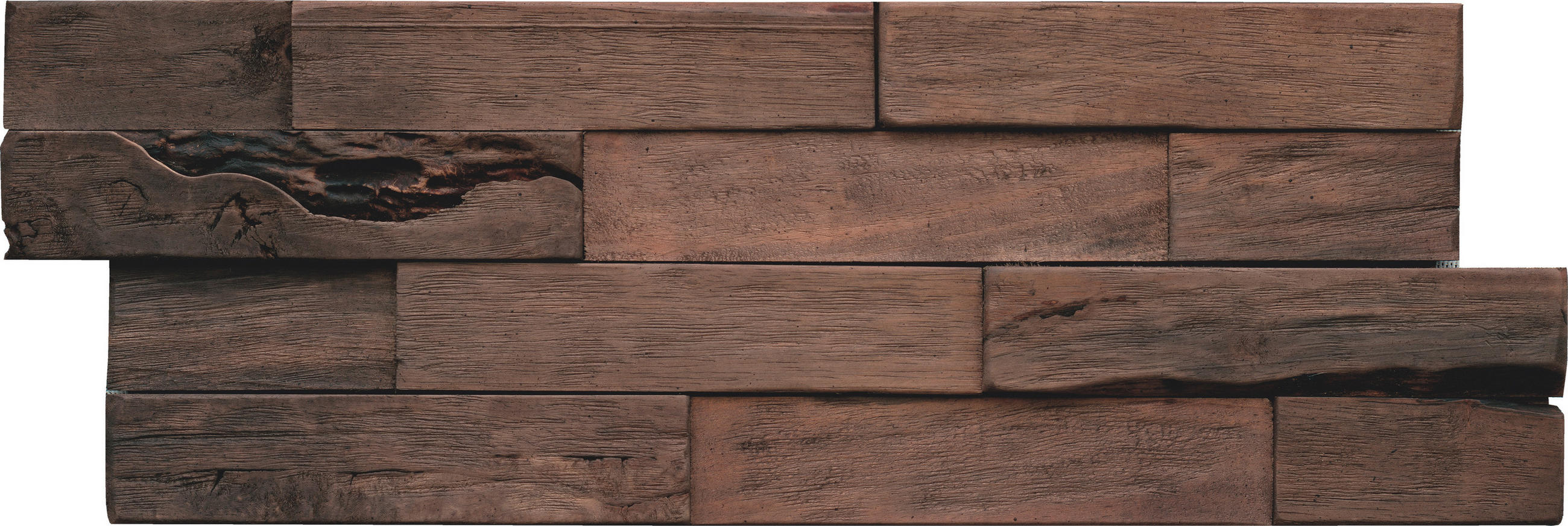WANDVERKLEIDUNG 9 Stück  - Dunkelbraun, Basics, Holz (56/20/2cm)