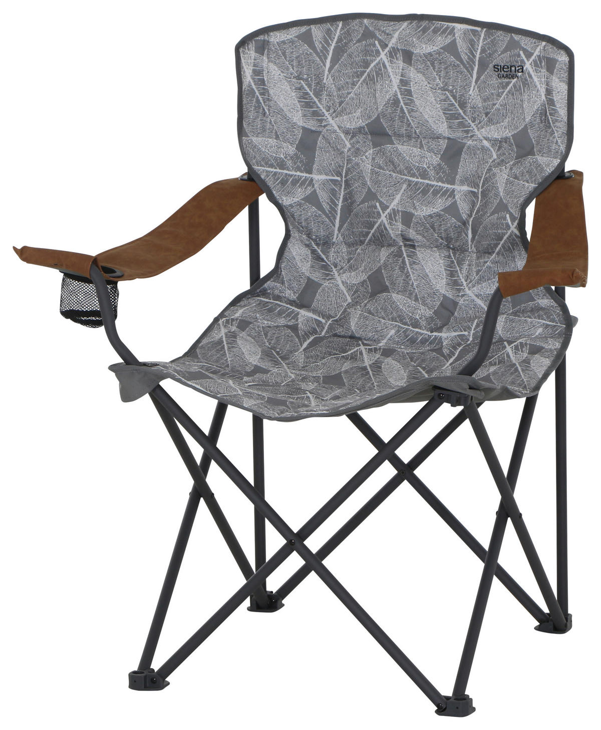 CAMPINGSESSEL - Anthrazit/Grau, KONVENTIONELL, Textil/Metall (90/96/61cm) - Siena Garden