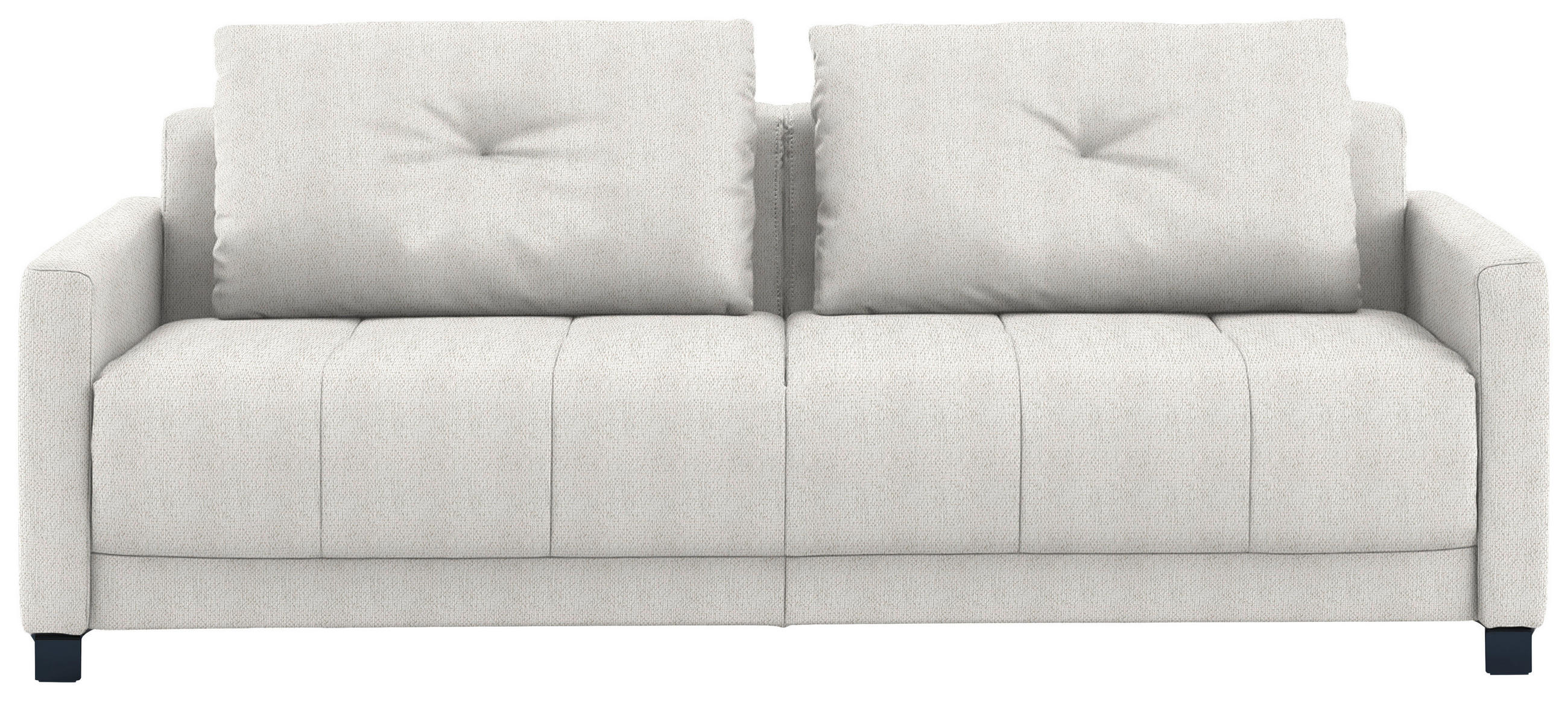 SCHLAFSOFA Flachgewebe Naturfarben haustierfreundlicher Bezug, Armteil rechts, Armteil links, Bettfunktion erhältlich, Schlafen auf Sitzhöhe, Stoffauswahl  - Schwarz/Naturfarben, Konventionell, Textil/Metall (232/77/116cm) - Dieter Knoll