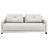 SCHLAFSOFA Flachgewebe Naturfarben haustierfreundlicher Bezug, Armteil rechts, Armteil links, Bettfunktion erhältlich, Schlafen auf Sitzhöhe, Stoffauswahl  - Schwarz/Naturfarben, Konventionell, Textil/Metall (232/77/116cm) - Dieter Knoll