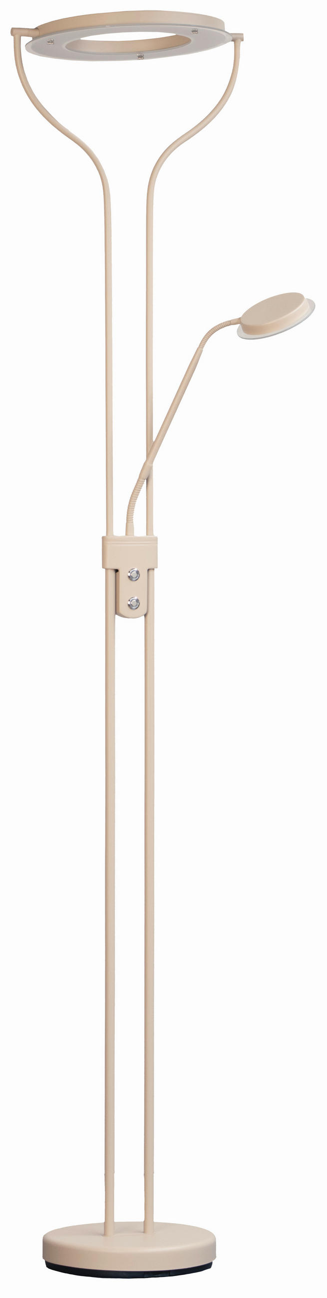 LED-STEHLEUCHTE Sorento 36/47/180 cm   - Sandfarben, Design, Metall (36/47/180cm) - Fischer & Honsel