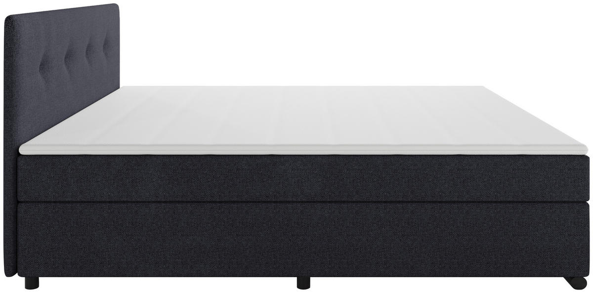 BOXSPRINGBETT 160/200 cm  in Anthrazit  - Anthrazit/Schwarz, MODERN, Karton/Holz (160/200cm) - MID.YOU