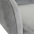 BARHOCKER Cord Hellgrau Stoffauswahl, Sitzfläche 360° drehbar  - Hellgrau/Schwarz, Design, Textil/Metall (54/98-120/58cm) - Novel