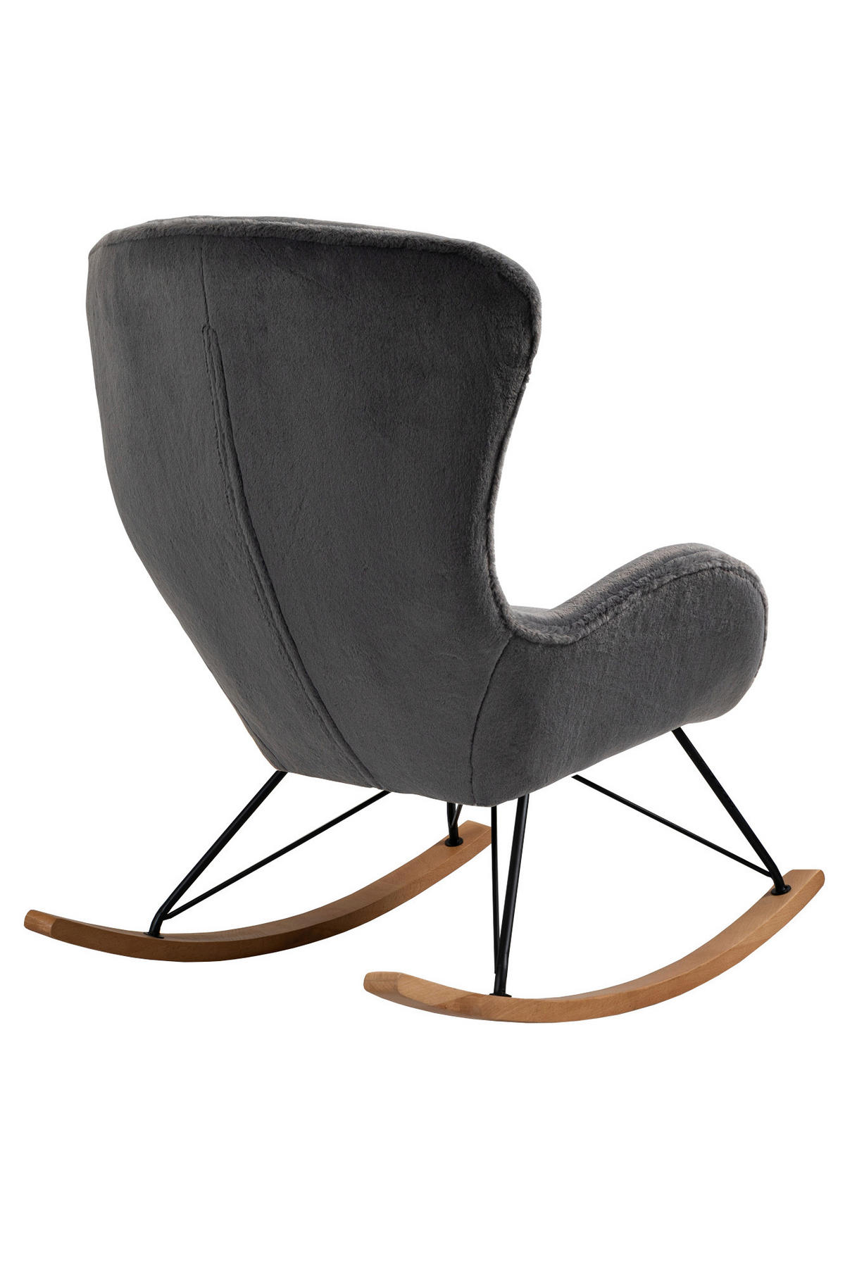 SCHAUKELSTUHL in Eichefarben, Dunkelgrau  - Dunkelgrau/Eichefarben, MODERN, Holz/Textil (70/102/94cm) - Livetastic