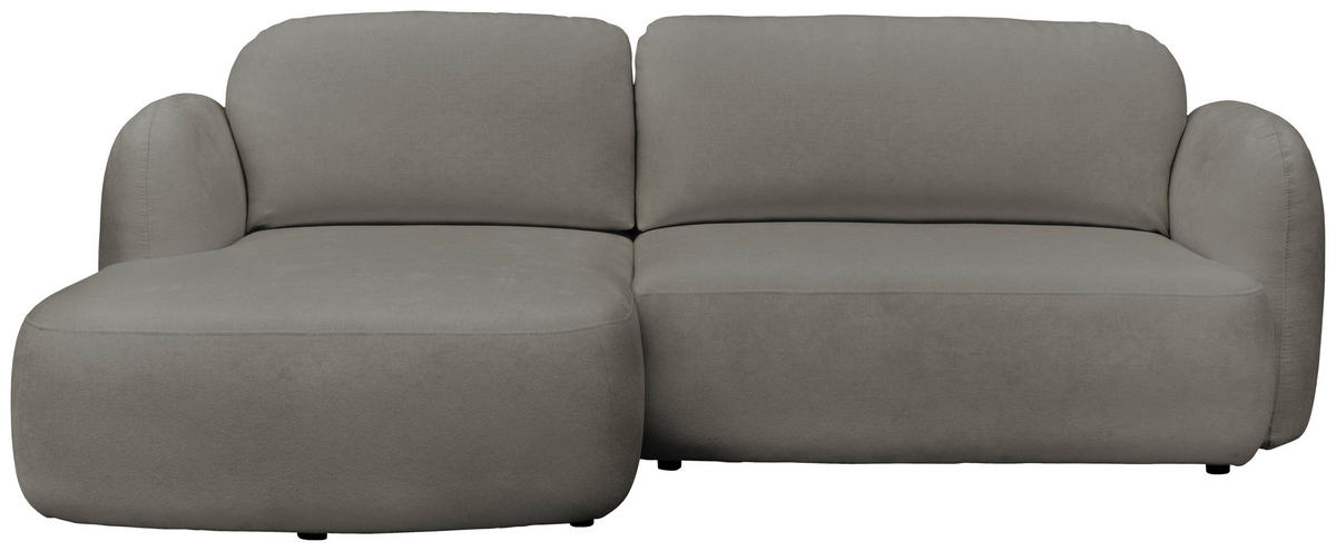 ECKSOFA VELU Grau Chenille  - Schwarz/Grau, Design, Textil (175/270cm) - MID.YOU
