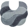 WC PŘEDLOŽKA, 50/55 cm - šedá/černá, Basics, textil/plast (50/55cm) - Grund