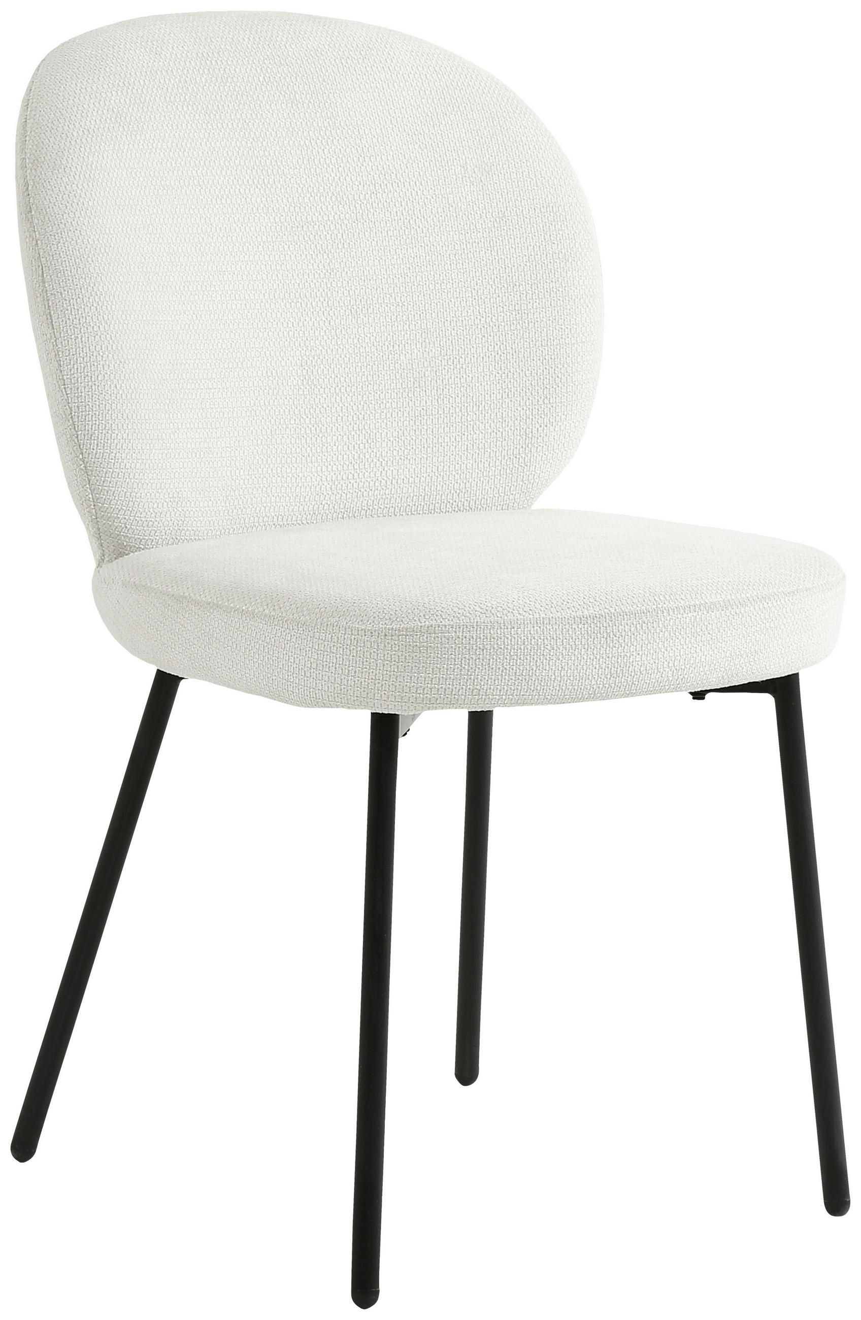 STUHL  in Eisen Leinenoptik Holz, Metall, Textil  - Schwarz/Weiß, Design, Holz/Textil (49/86/64cm) - Ambia Home