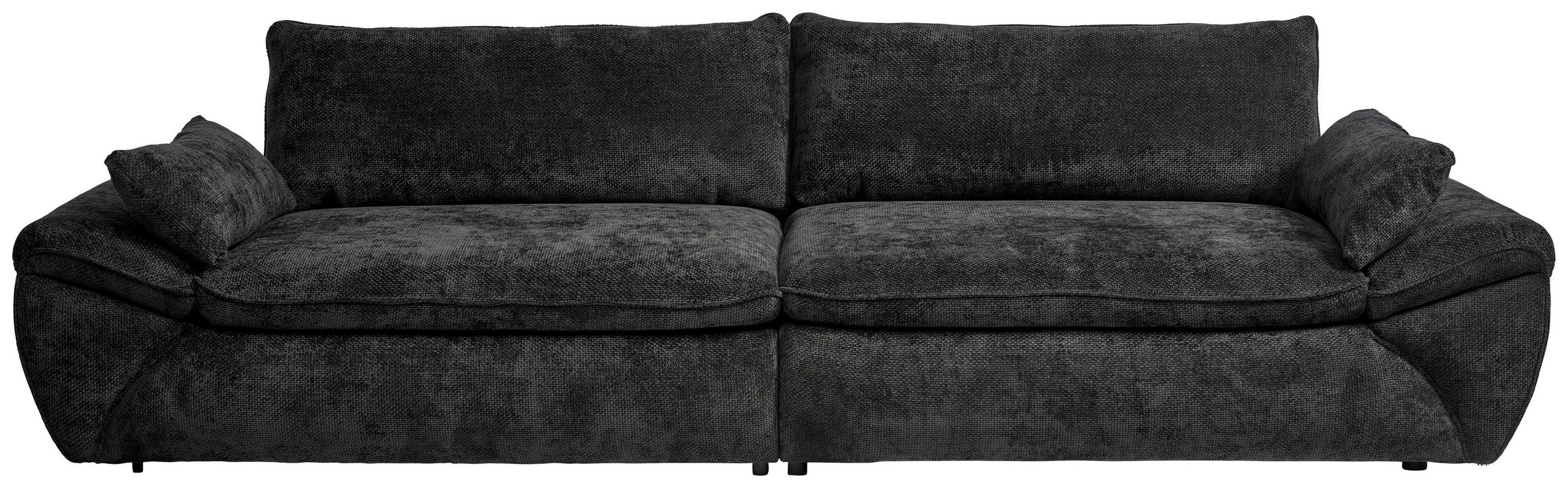 BIG SOFFA i struktur svart  - svart, Klassisk, textil/plast (302/80/120cm) - MID.YOU