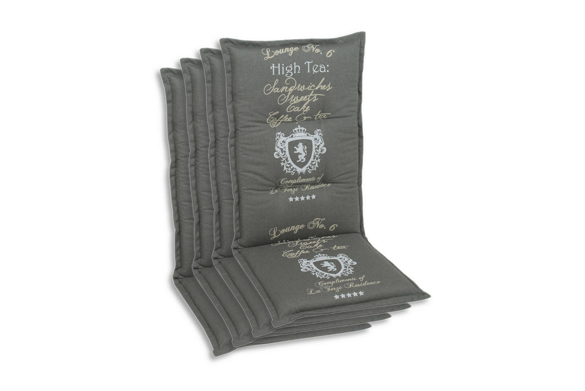 SESSELAUFLAGENSET  - Grau, MODERN, Textil (50/7/120cm)