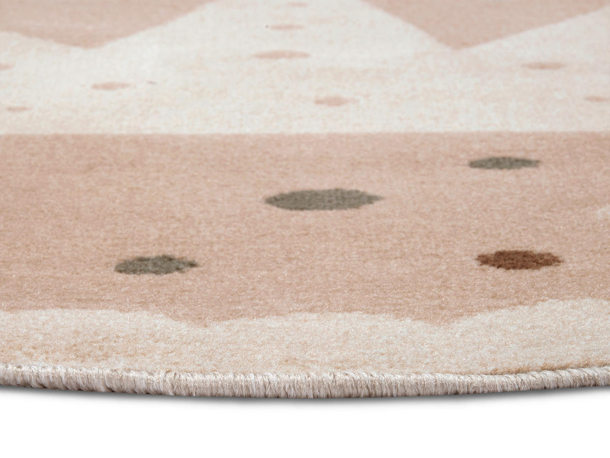 KINDERTEPPICH 100 cm Adventures  - Aprikose/Creme, Design, Kunststoff/Textil (100cm)