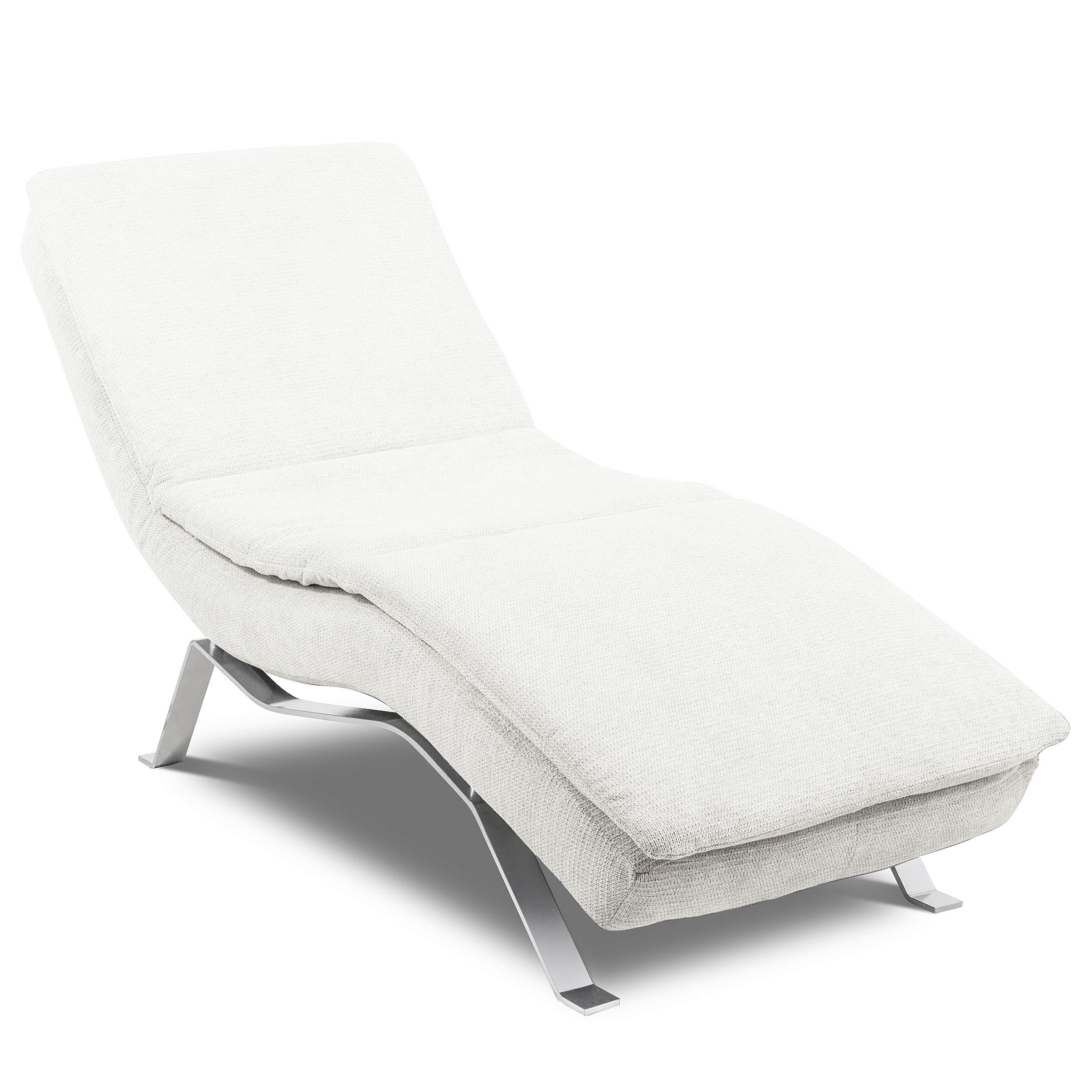 RELAXLIEGE in Chenille Creme  - Silberfarben/Creme, Design, Textil/Metall (65/95/171cm) - Celina Home