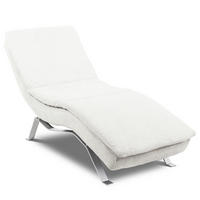 RELAXLIEGE in Chenille Creme  - Silberfarben/Creme, Design, Textil/Metall (65/95/171cm) - Celina Home