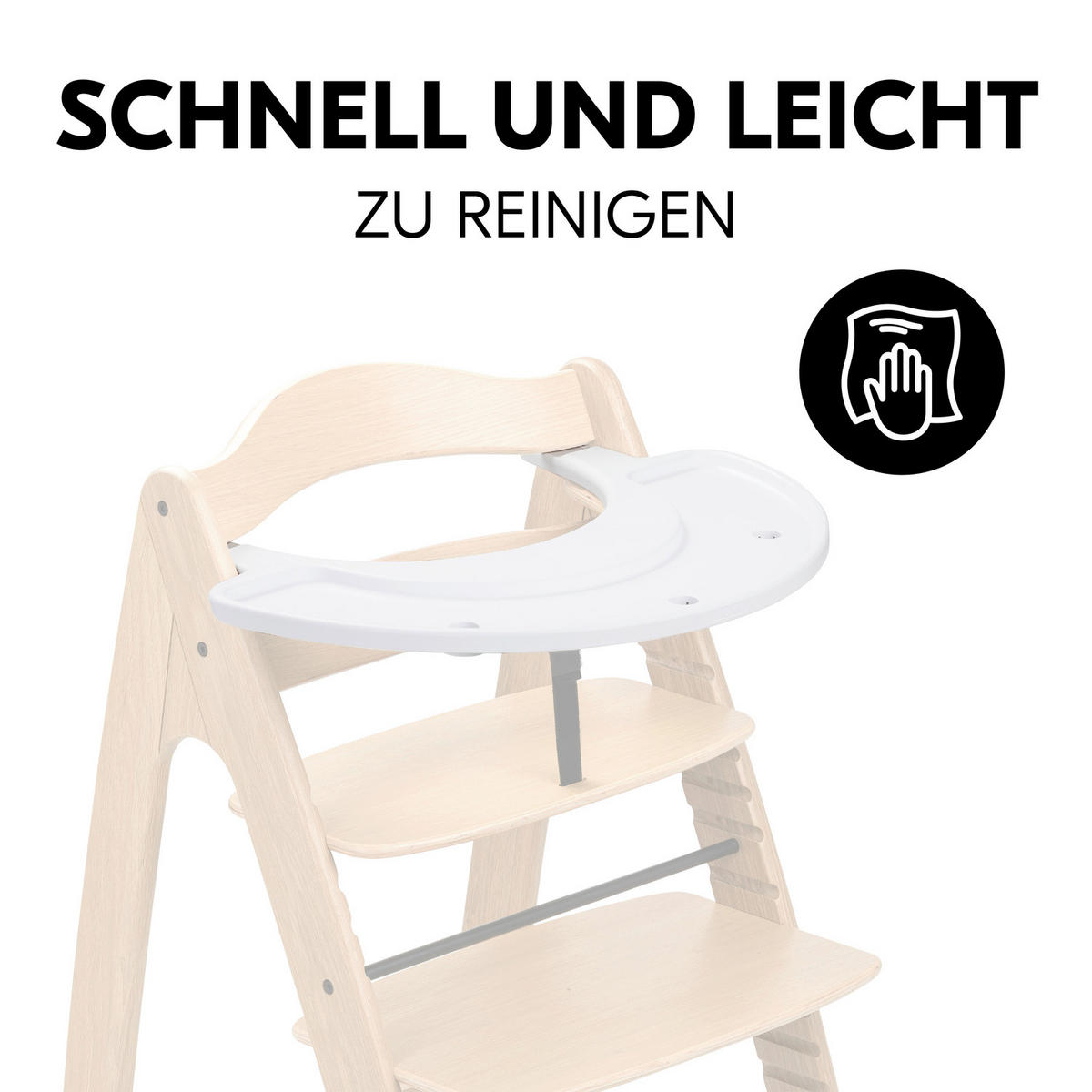 ESS- UND SPIELBRETT Arketa Play Tray  - Weiß, Basics, Kunststoff (46/4,6/58cm) - Hauck