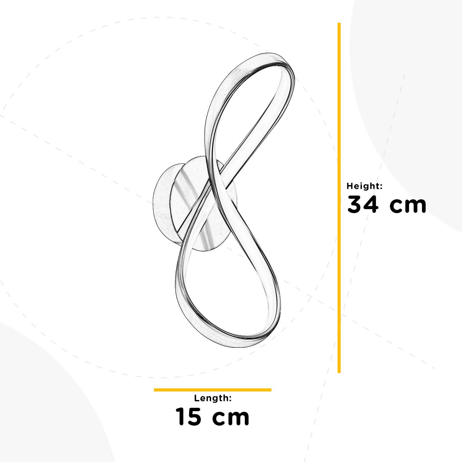 Thumbnail - Wandleuchte, Silber, Metall, F, 15x34x15 cm, Lampen & Leuchten, Innenbeleuchtung, Spots & Strahler, Wandstrahler