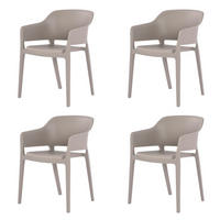 GARTENSTUHL-SET Hellgrau  - Hellgrau, Basics, Kunststoff (77,5/54,5/55cm) - Gardenson