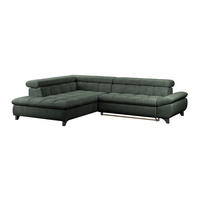 ECKSOFA Grün Chenille  - Chromfarben/Grün, KONVENTIONELL, Textil/Metall (234/312cm) - Livetastic