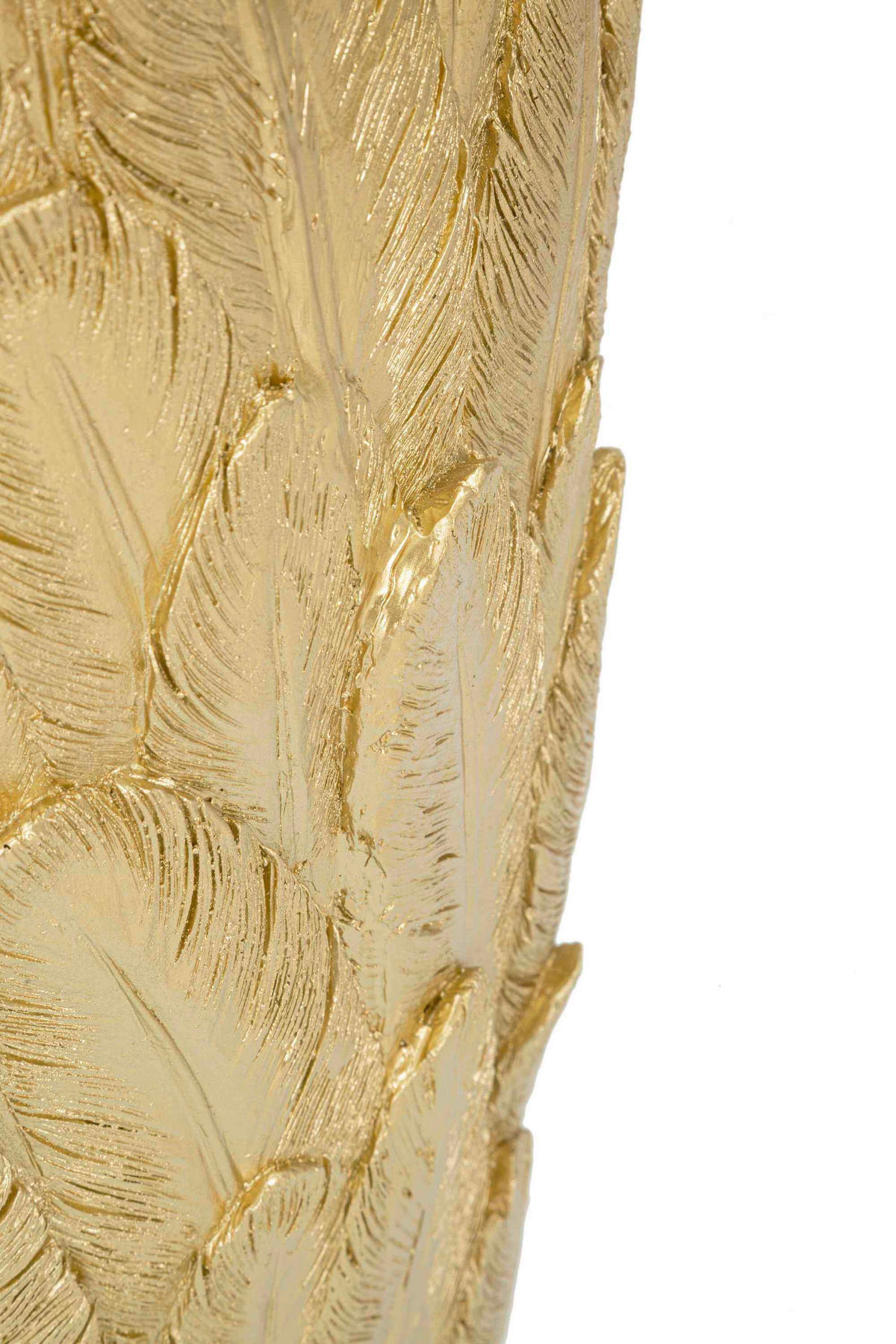Vase Feathers  - Goldfarben, Basics, Kunststoff (34.5/91/34cm)
