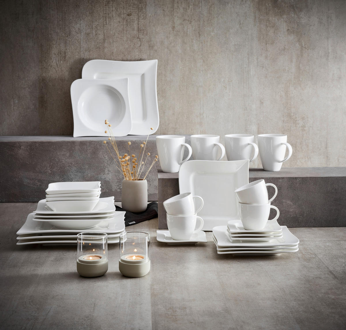 KOMBISERVICE Melodie 28-teilig  - Weiß, Basics, Keramik - Ritzenhoff Breker