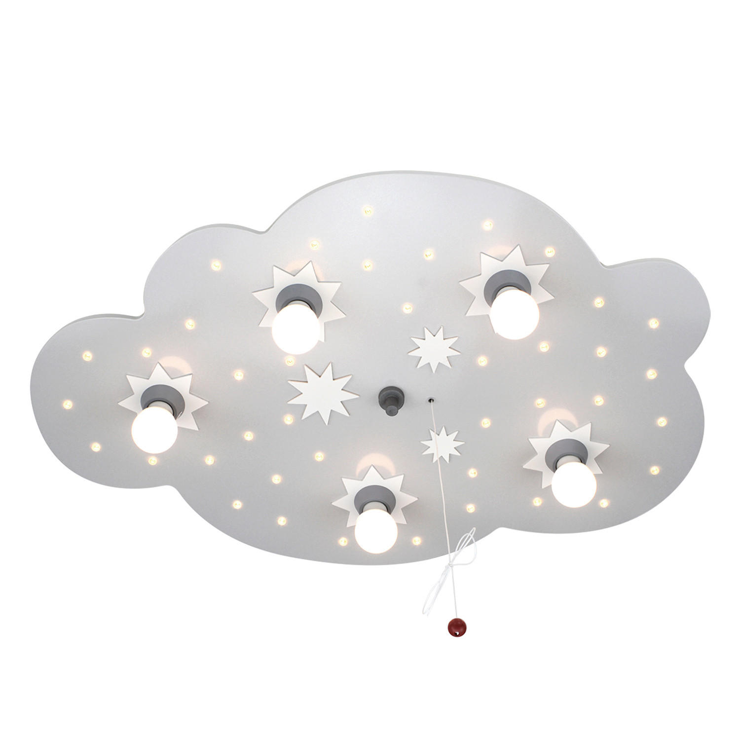 KINDERDECKENLEUCHTE 75/50/8 cm   - Silberfarben, Basics, Holz/Holzwerkstoff (75/50/8cm)